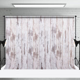 Aperturee - Aperturee Light Grey Beige Wooden Stripe Abstract Backdrop